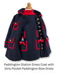 Girls Paddington™ Station Dress Coat - Navy and Red