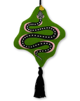 Apple the Snake Embroidered Wool Ornament - Willa Heart Collection
