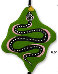Apple the Snake Embroidered Wool Ornament - Willa Heart Collection