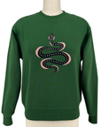 Ladies Apple the Snake Embroidered Sweatshirt - Willa Heart Collection