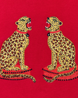 Ladies Cheetah Embroidered Sweatshirt - Willa Heart Collection