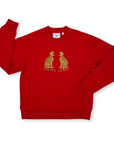 Ladies Cheetah Embroidered Sweatshirt - Willa Heart Collection