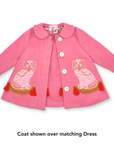 Girls Pink Buffy and Muffy Coat - Willa Heart Collection