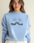 Ladies Tisket and Tasket Embroidered Sweatshirt - Willa Heart Collection