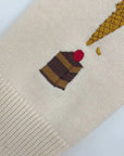 Video showcasing embroidered details of the Very Hungry Caterpillar sweatshirt.