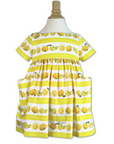 The Very Hungry Caterpillar™ Lemonade Dress with a citrus-inspired print, oversized pockets, and short sleeves