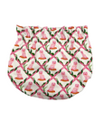 Pink owl-pattern bloomers from Little Goodall's Willa Heart Trio. Elastic waistband, whimsical cotton design for summer.