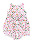 Buffy and Muffy Bow Front Romper: Little Goodall + Willa Heart Collection