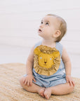 Friendly Lion Romper-littlegoodallcom-Little Goodall Unique Designer Childrenswear for Boys and Girls
