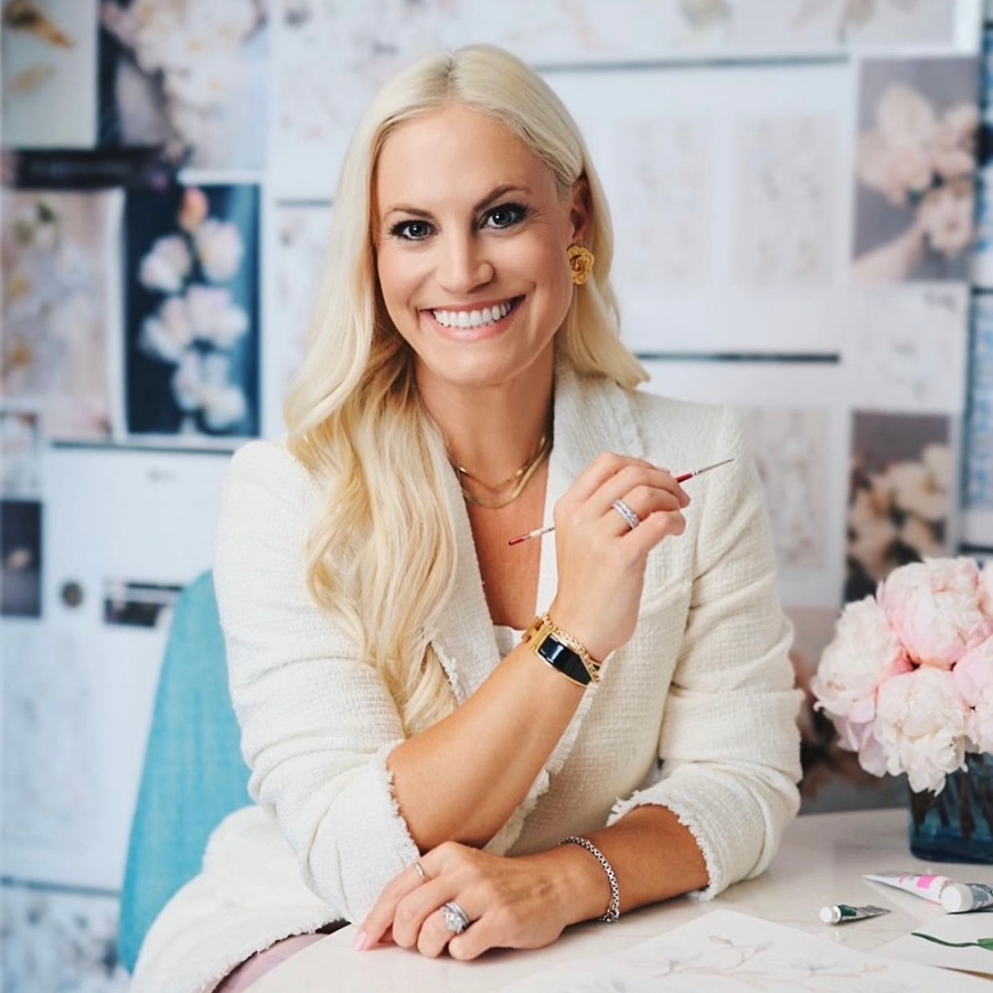 Designer Ceci Johnson in her studio