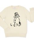 Ivory sweater for adults with  Paddington Bear on the front and back