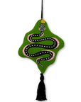 Apple the Snake Embroidered Wool Ornament - Willa Heart Collection