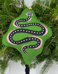 Apple the Snake Embroidered Wool Ornament - Willa Heart Collection