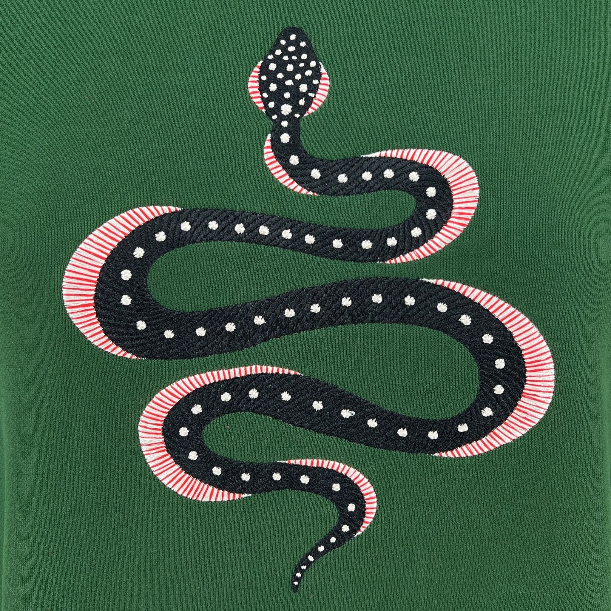 Ladies Apple the Snake Embroidered Sweatshirt - Willa Heart Collection