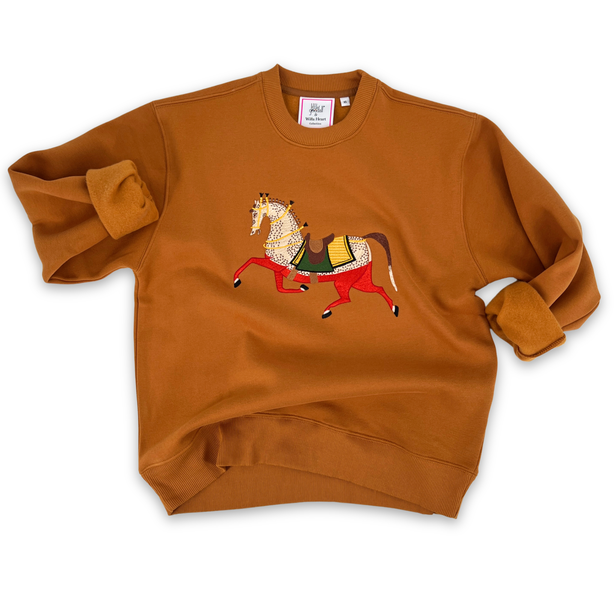 Ladies Beau Horse Embroidered Sweatshirt