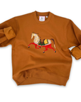 Ladies Beau Horse Embroidered Sweatshirt