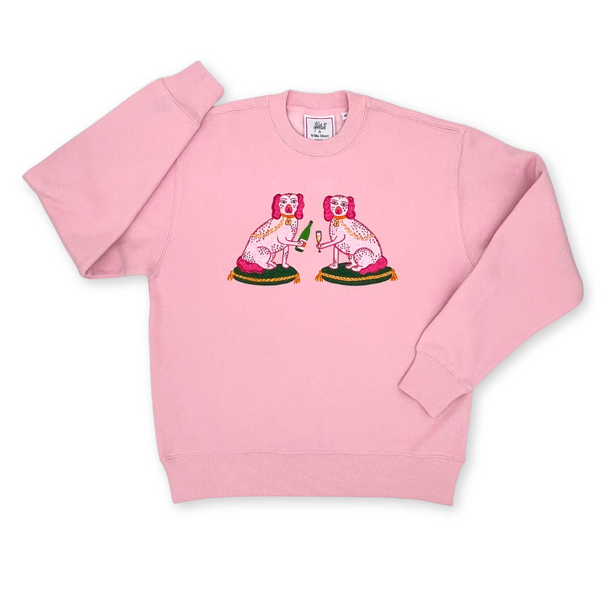 Ladies Bitsy and Tipsy Embroidered Sweatshirt - Willa Heart Ladies Bitsy and Tipsy Embroidered Sweatshirt - Willa Heart