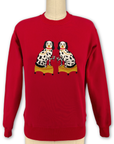 Ladies Nip & Tuck Martini Dogs Embroidered Sweatshirt - Willa Heart Collection
