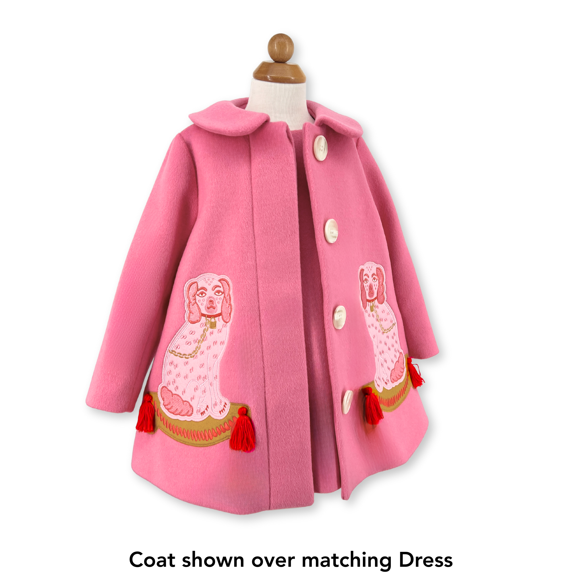 Girls Pink Buffy and Muffy Coat - Willa Heart Collection