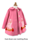 Girls Pink Buffy and Muffy Coat - Willa Heart Collection