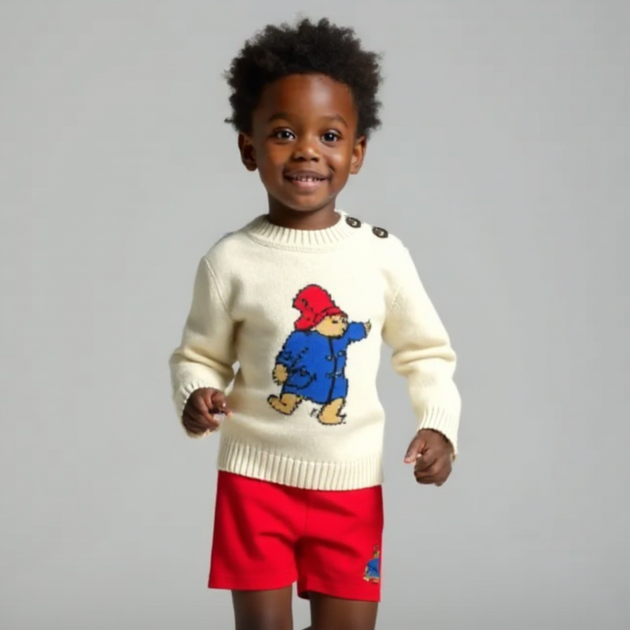Kids Paddington Bear Sweater - Red Hat Edition