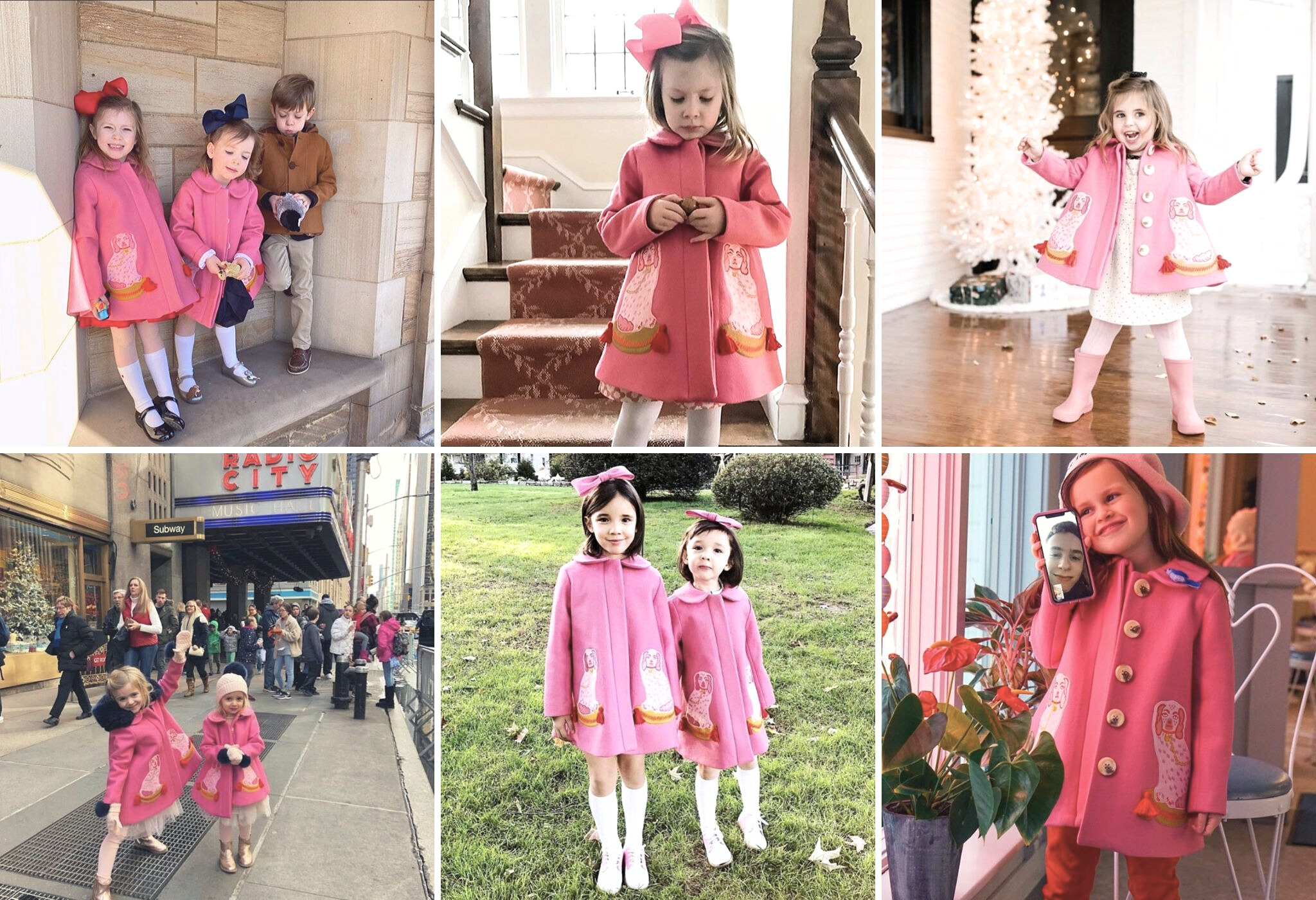 Girls Pink Buffy and Muffy Coat - Willa Heart Collection