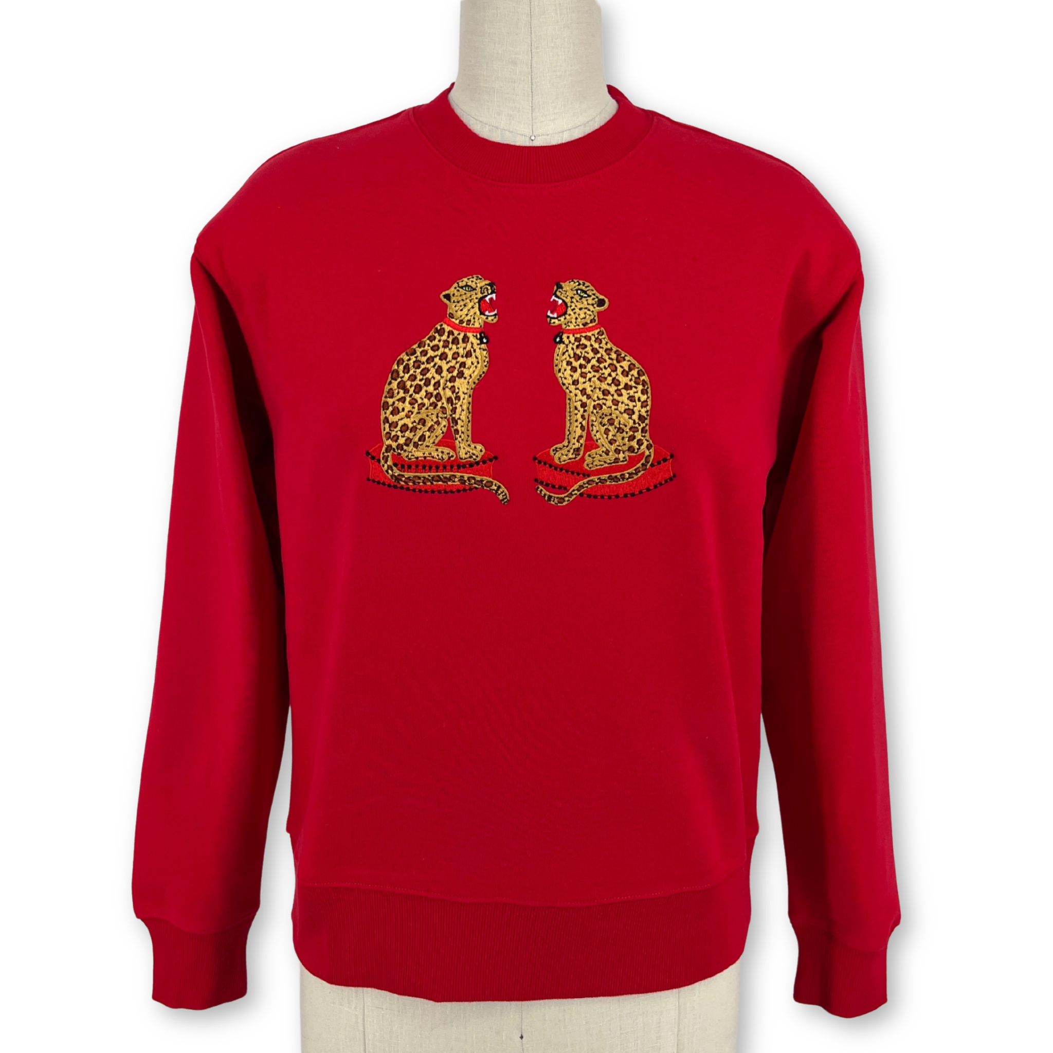 Ladies Cheetah Embroidered Sweatshirt - Willa Heart Collection