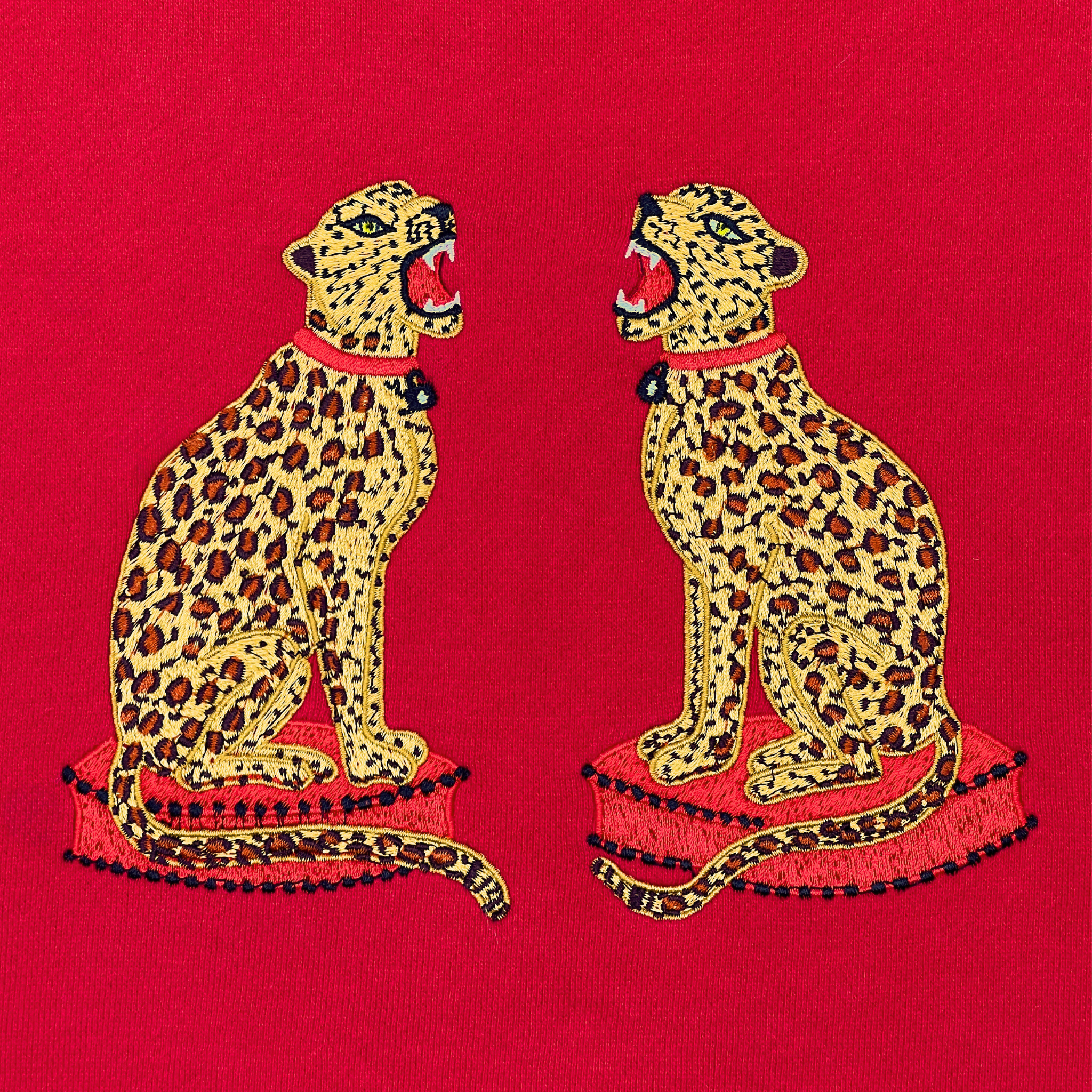 Ladies Cheetah Embroidered Sweatshirt - Willa Heart Collection