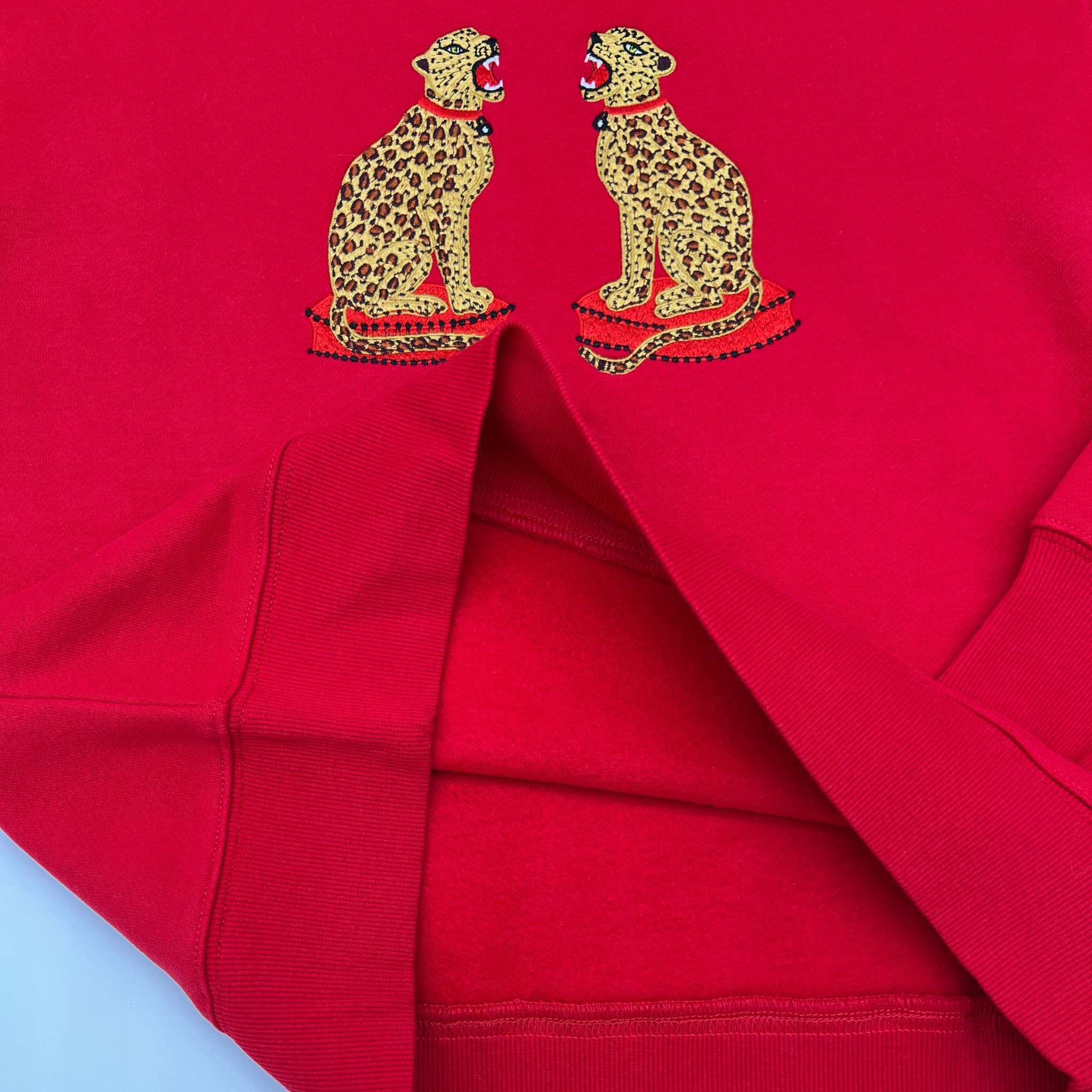 Ladies Cheetah Embroidered Sweatshirt - Willa Heart Collection