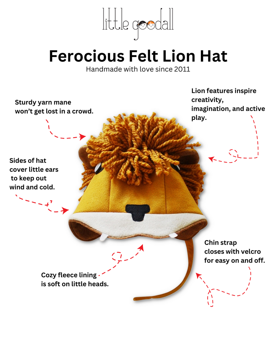 Ferocious Felt Lion Hat
