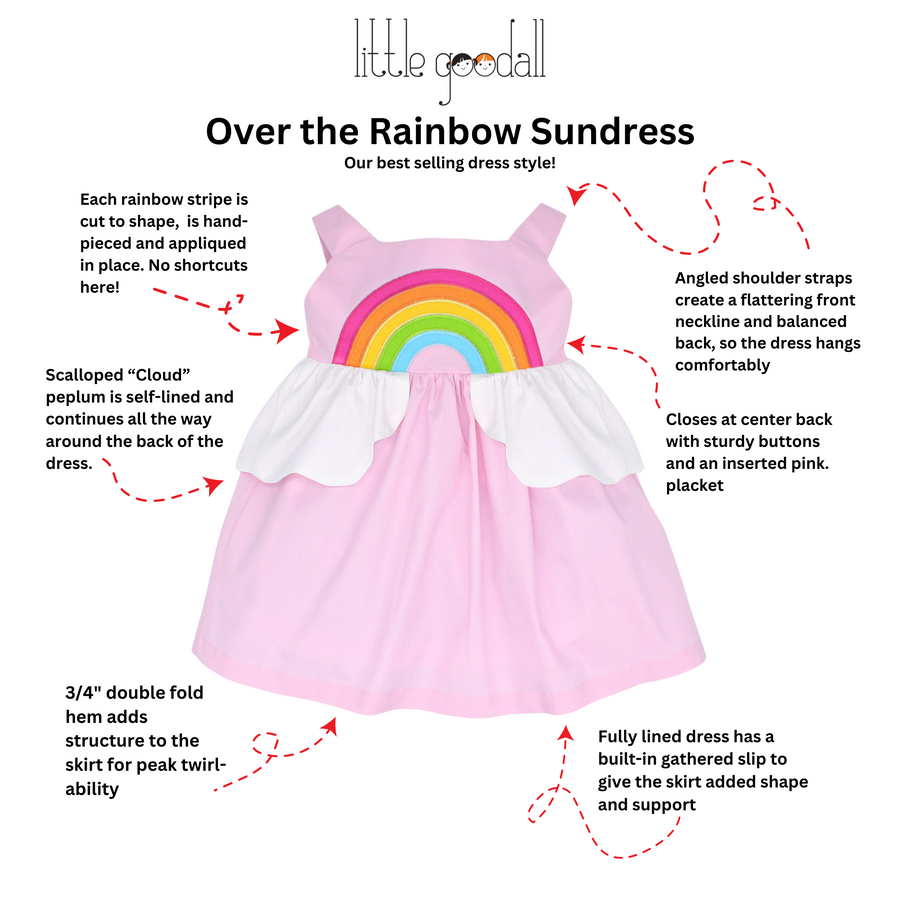 Over The Rainbow Sundress - Sunset Pink