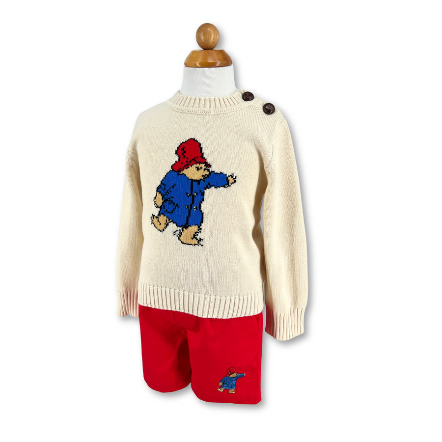 Kids Paddington Bear Sweater - Red Hat Edition