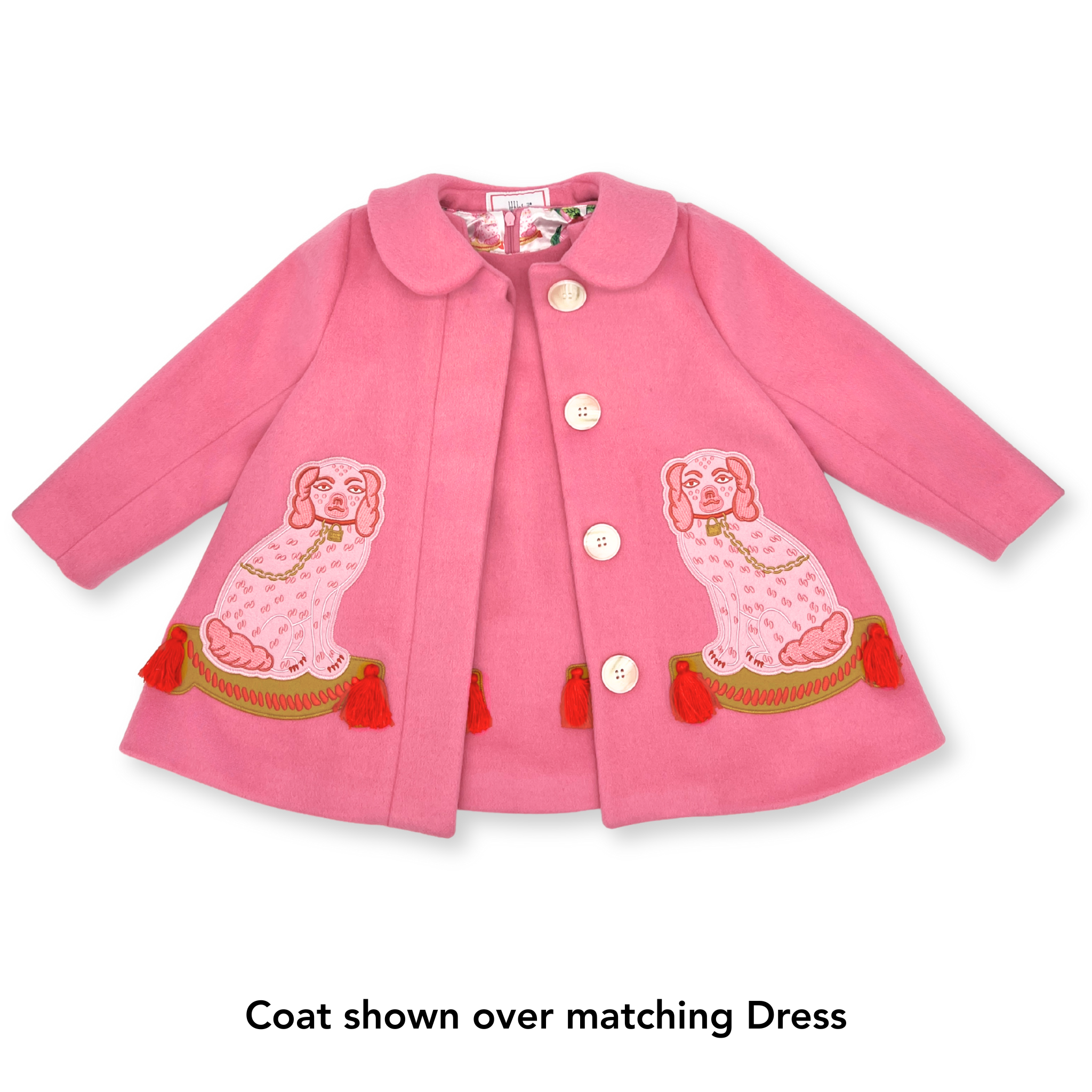 Girls Pink Buffy and Muffy Coat - Willa Heart Collection