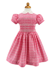 Vintage Smocked Pink Party Dress, Size 5 Years