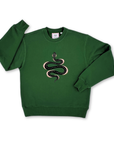 Ladies Apple the Snake Embroidered Sweatshirt - Willa Heart Collection