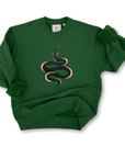Ladies Apple the Snake Embroidered Sweatshirt - Willa Heart Collection