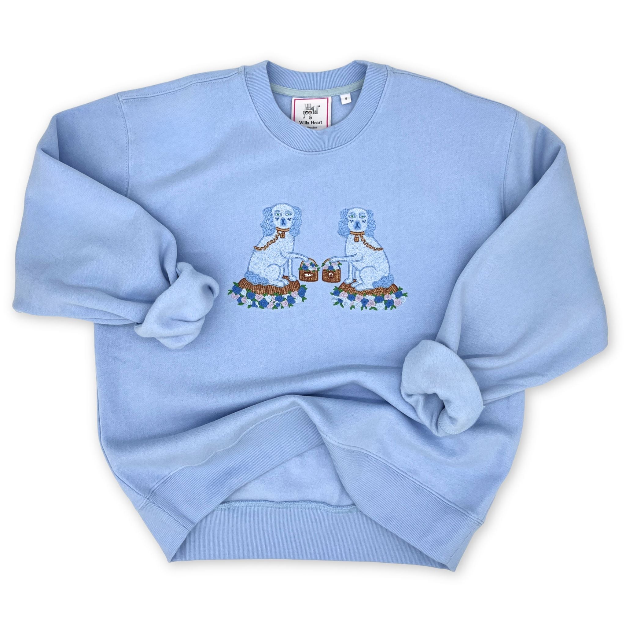 Ladies Tisket and Tasket Embroidered Sweatshirt - Willa Heart Collection