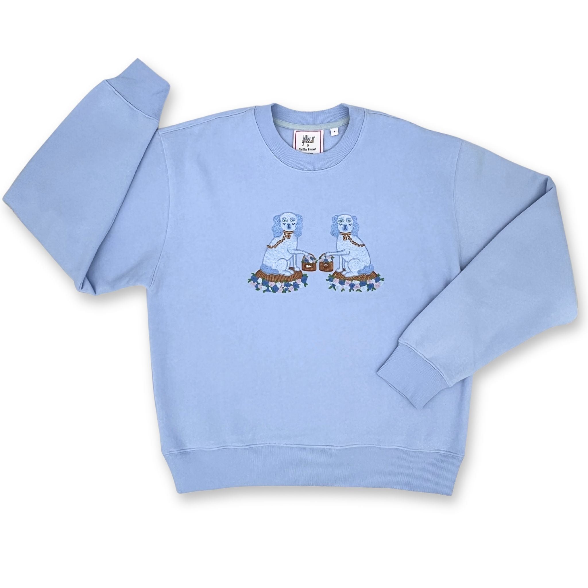 Ladies Tisket and Tasket Embroidered Sweatshirt - Willa Heart Collection