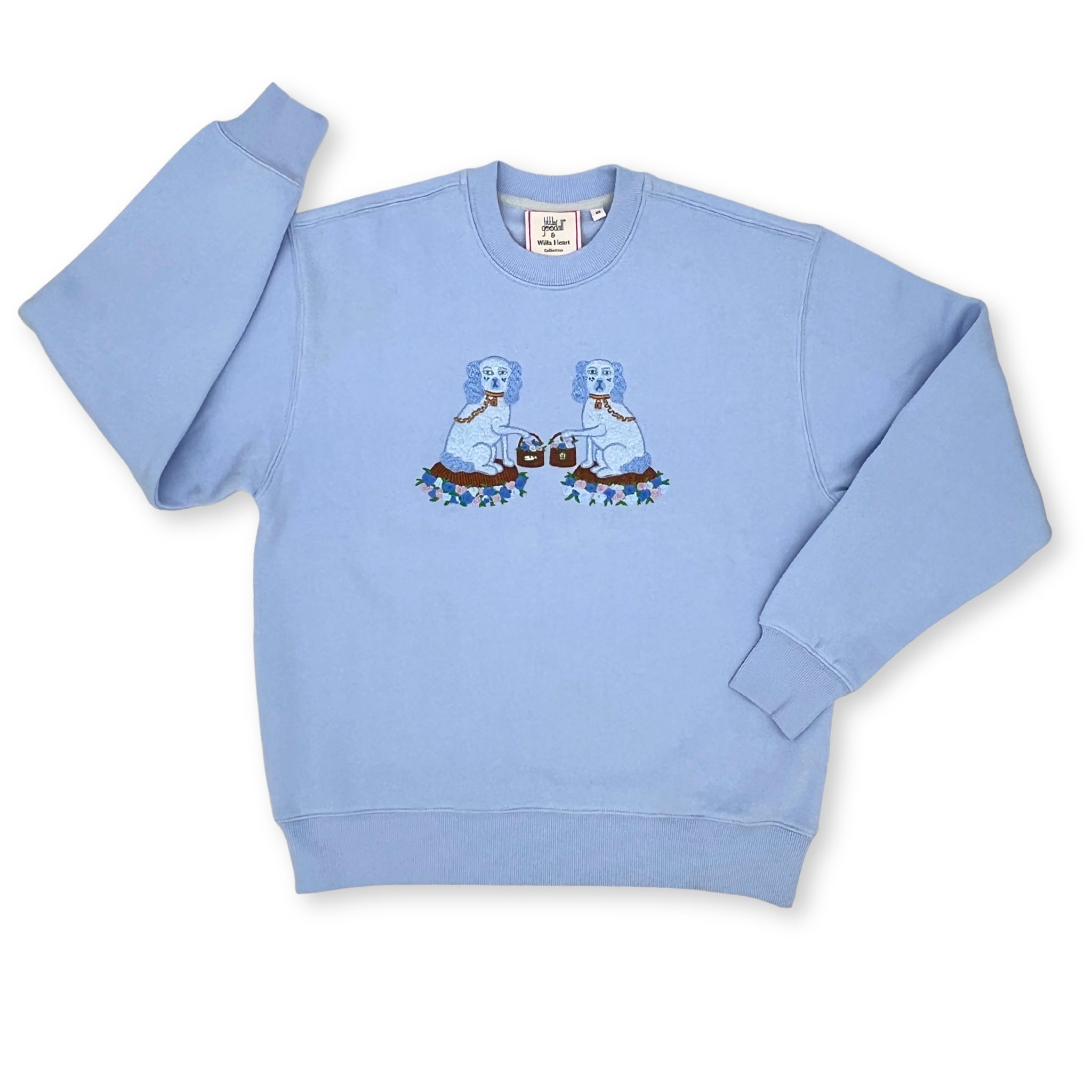 Ladies Tisket and Tasket Embroidered Sweatshirt - Willa Heart Collection