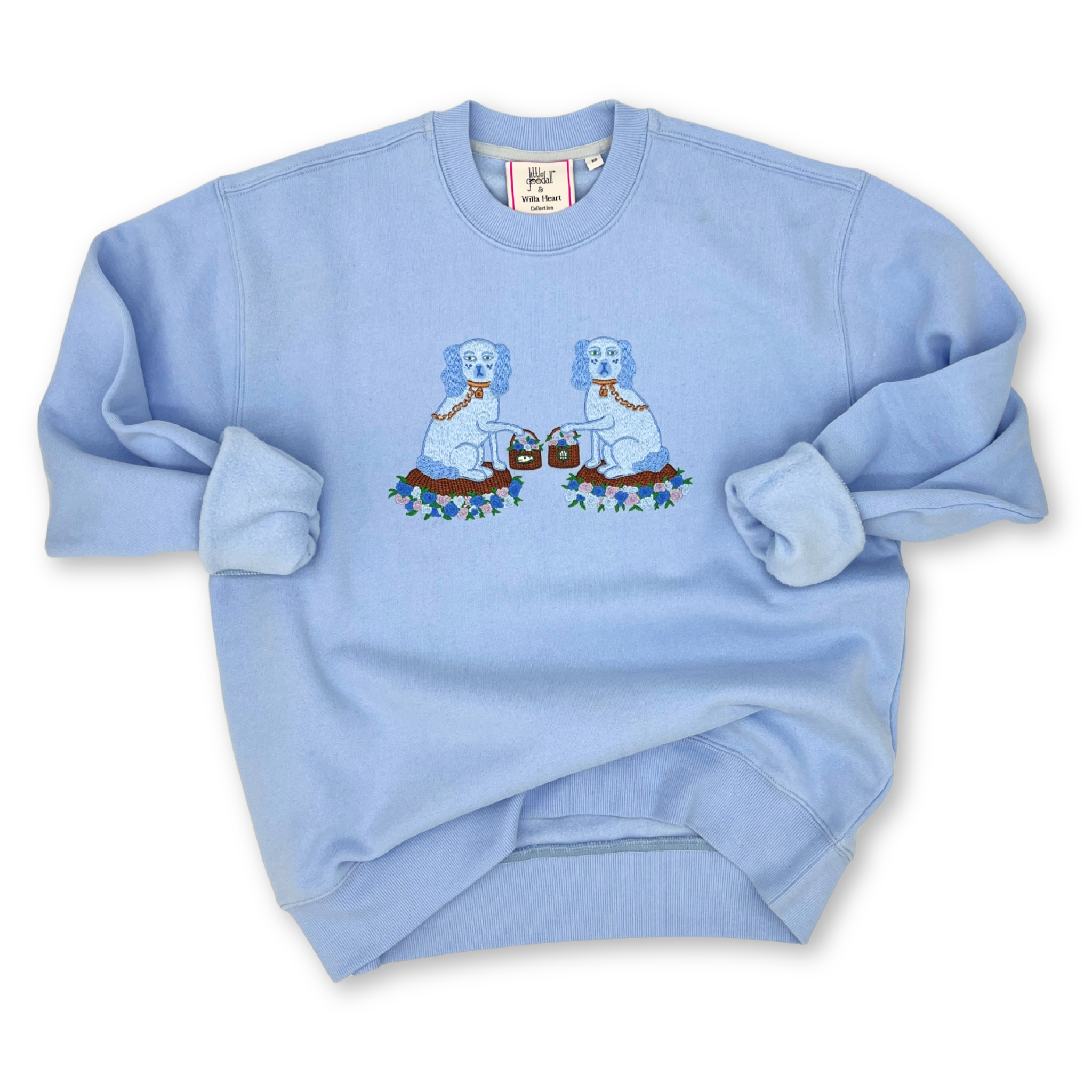 Ladies Tisket and Tasket Embroidered Sweatshirt - Willa Heart Collection