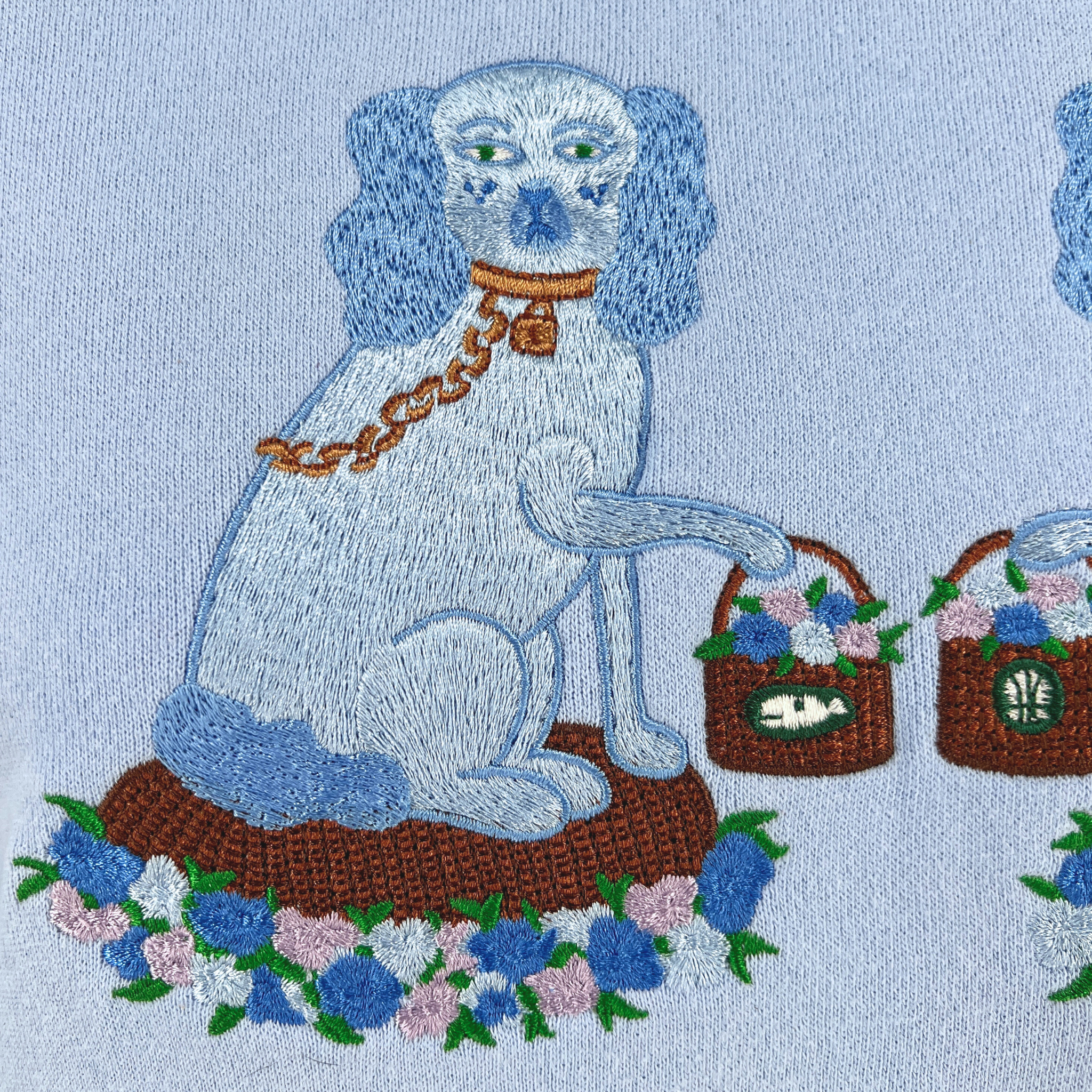 Ladies Tisket and Tasket Embroidered Sweatshirt - Willa Heart Collection