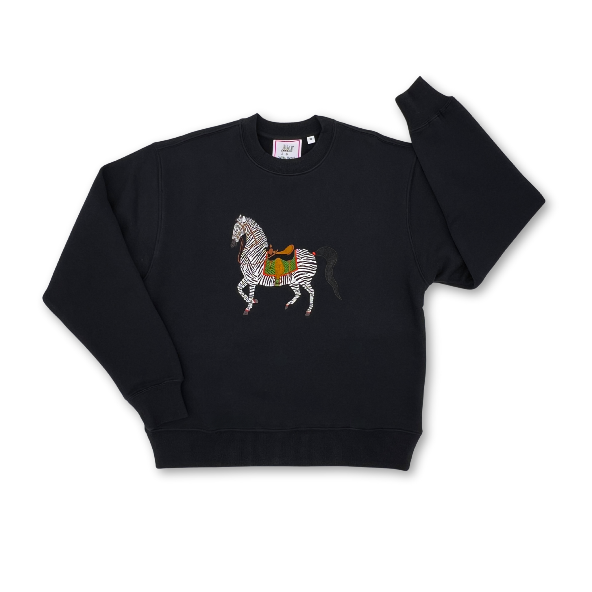 Ladies Parade Zebra Embroidered Sweatshirt - Willa Heart Collection