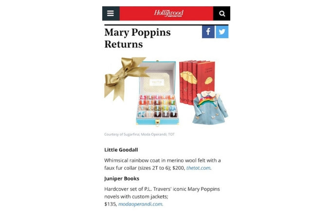 Little Goodall Childrenswear on Hollywood Reporter