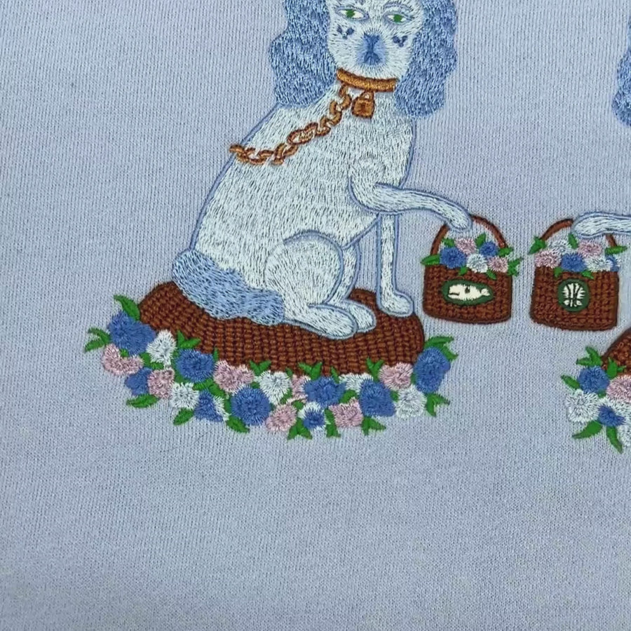 Ladies Tisket and Tasket Embroidered Sweatshirt - Willa Heart Collection