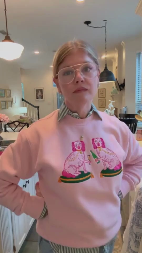 Ladies Bitsy and Tipsy Embroidered Sweatshirt - Willa Heart Collection