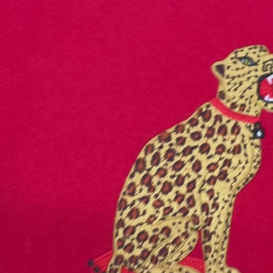 Ladies Cheetah Embroidered Sweatshirt - Willa Heart Collection