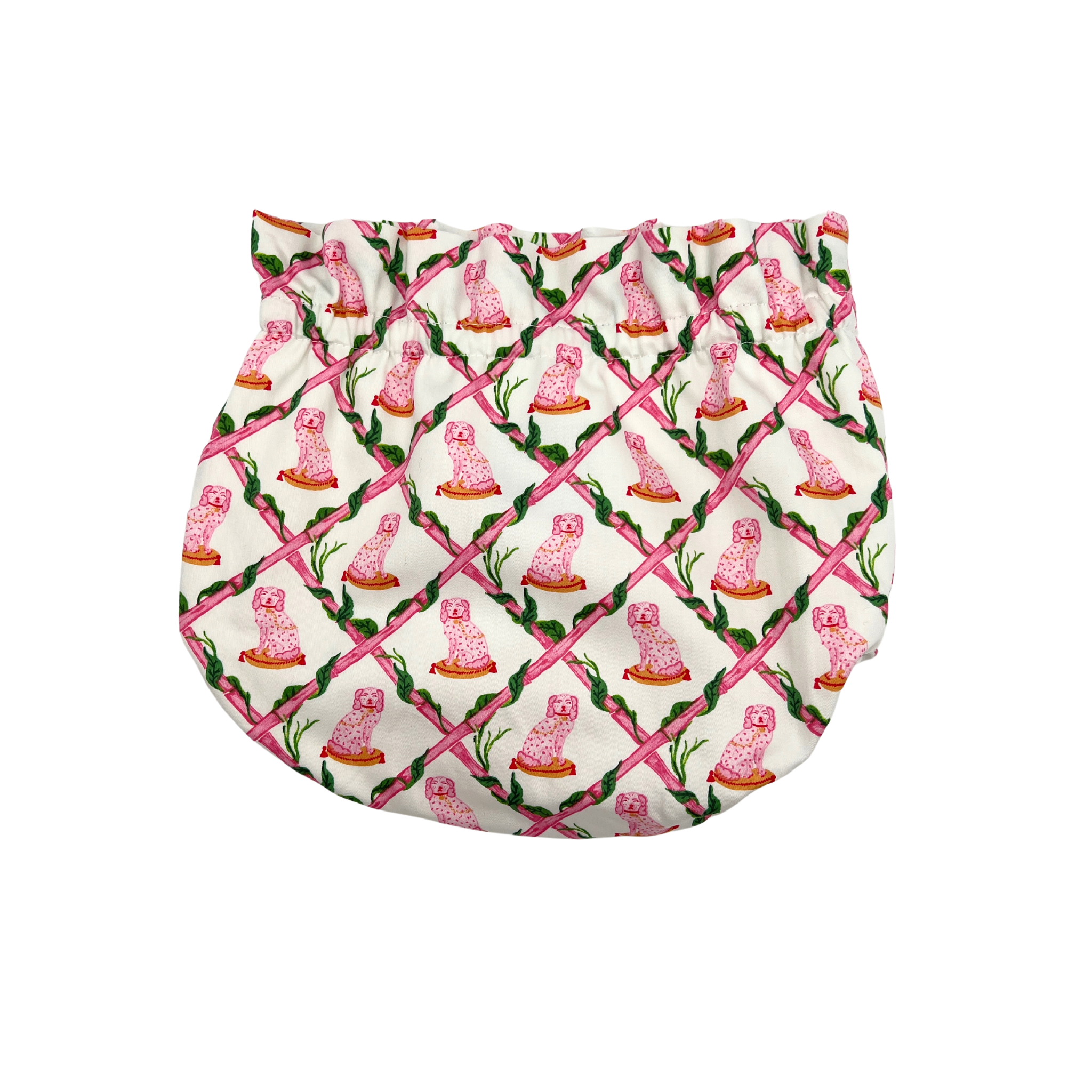 Pink owl-pattern bloomers from Little Goodall's Willa Heart Trio. Elastic waistband, whimsical cotton design for summer.