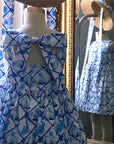 Retiring Style Size 12M only: Bow Back Dress in Aldrich & Madame De Bleu Print