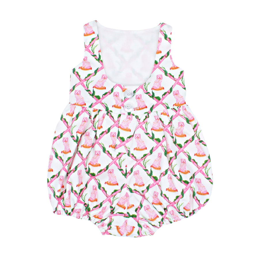 Buffy and Muffy Bow Front Romper: Little Goodall + Willa Heart Collection