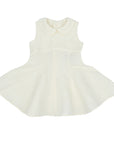 Ivory Linen Party Dress for girls
